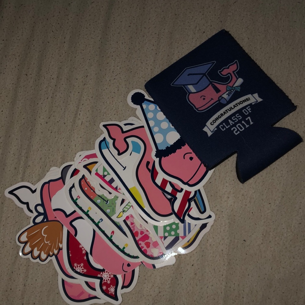 Exclusive Vineyard Vines Stickers and Coozie